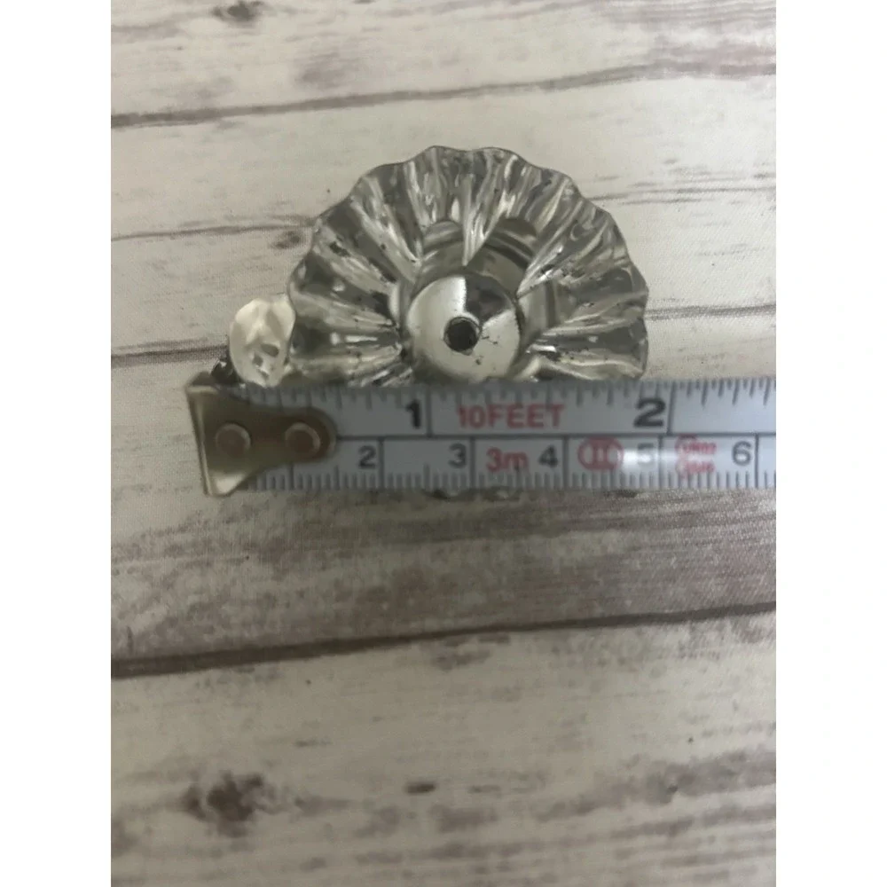 VINTAGE CHRISTMAS TREE CANDLE CLIPS / SET of 9 / SILVER CANDLE HOLDERS
